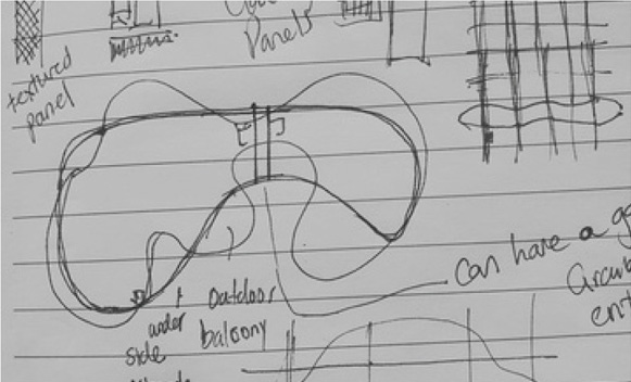RBM pension fund building design competition hand sketch